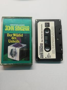 Geisterjäger John Sinclair Folge 22 Der Würfel des Unheils 5-fach Silber geschraubt Schwarz mit Weißen Aufkleber 114(ohne Nr. auf Frontcover)