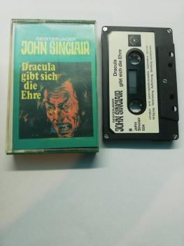 Geisterjäger John Sinclair Folge 5 Tonstudio Braun 5-fach Silber geschraubt Dracula gibt sich die Ehre Schwarz mit Weißen Aufkleber 034 Tonstudio Braun