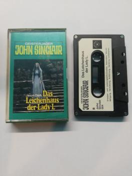Geisterjäger John Sinclair Folge 41 Das Leichenhaus der Lady L 5-fach Silber geschraubt Schwarz mit Weißen Aufkleber 004 Tonstudio Braun(ohne Nr. auf Frontcover)