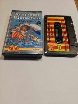 Benjamin Blümchen Folge 26 als Bademeister 4-fach Silber geschraubt Schwarz mit Rot-Gelben Aufkleber 4.25477 CD Teldec Kiosk