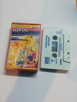 Barbie Doppelte Spielzeit 5/6 Barbie`s Party am Strand/Barbie`s Schmuck-Schatulle Weiß mit Blauen Druck 10190 7/580151.6 Club Edition Europa