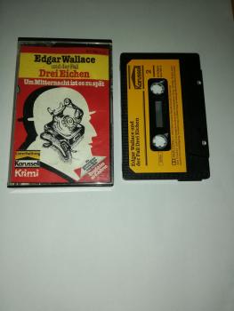 Edgar Wallace und der Fall Drei Eichen Schwarz mit Gelben Aufkleber 813789-4 Karussell(Außencover leicht beschrieben)