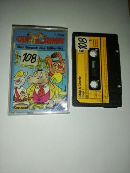 Chip & Charly Folge 1 Der Besuch des Billionärs Schwarz mit Gelben Aufkleber 839503-4 Karussell(Kassette und Cover beschrieben/geklebt