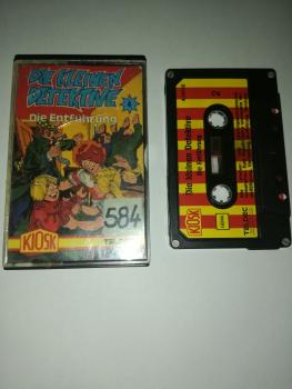 Die kleinen Detektive Folge 4 Die Entführung 4-fach Silber geschraubt Schwarz mit Rot Gelben Aufkleber 4.24749 CD Teldec(Kassette und Kassettencover beschrieben/geklebt Büchereikassette