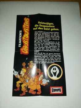 Ghostbusters Filmations Hörspielkassettenflyer 1985 Europa