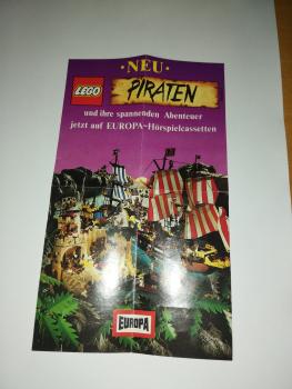 Lego Piraten Hörspielkassettenflyer 1990 Europa