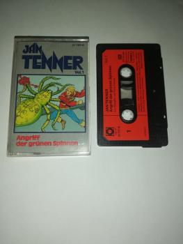Jan Tenner Vol.1 Angriff der Grünen Spinnen 4-fach Schwarz geschraubt Schwarz mit Roten Aufkleber 31737-0 Sonocord