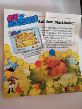 Bibi Blocksberg Hörspielkassettenflyer Auf dem Martinshof