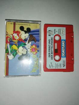 Der Prinz und der Bettelknabe/Micky und die Zauberbohne Rot mit Blauen Aufkleber Walt Disney 1991