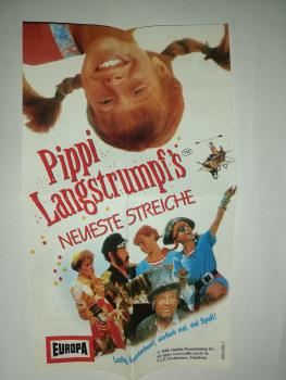 Pippi Langstrumpf Hörspielkassetten-Flyer Neueste Streiche 950019.7 Europa