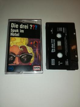Die Drei Fragezeichen Folge 62 Spuk im Hotel Schwarz mit Weißen Druck 7432123583 4 Europa(Schriftzug Logo fehlt)