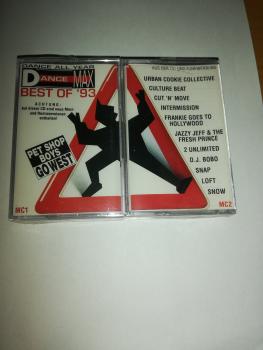 Dance Max Best of `93 Doppel Kassette Transparent EAST WEST Records 9548-32376-4 Originalverpackt