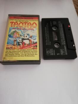 Tao Tao der kleine Pandabär Doppelte Spielzeit Schwarz mit Weißen Druck 450940 Club-Edition Ariola