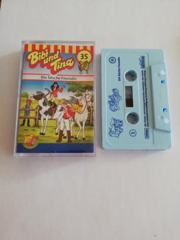 Bibi und Tina Folge 35 Die falsche Freundin Weiß mit Blauen Druck 4.27135 Kiddinx(Cover von innen minimal angemalt)