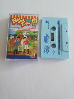 Bibi und Tina Folge 28 Die wilde Meute Weiß mit Blauen Druck 4.27128 Kiddinx(Cover von innen minimal angemalt)
