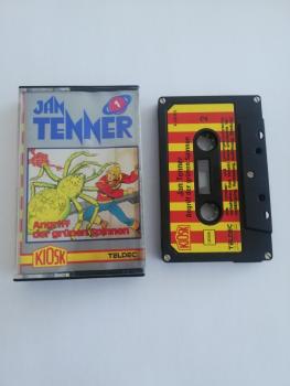 Jan Tenner Folge 1 Angriff der grünen Spinnen 5-fach Silber geschraubt Schwarz mit Rot-Gelben Aufkleber 4.24565 CD Teldec(Innencover mit Fleck)