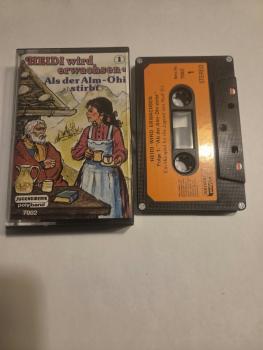 Heidi wird Erwachsen Folge 1 Als der Alm-Öhi stirbt 4-fach Silber geschraubt Schwarz mit Orangen Aufkleber 7002 Polyband Jugendserie