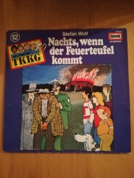 TKKG Folge 12 Nachts, wenn der Feuerteufel kommt Deutsche Pressung VG-/VG  115729.9 Europa