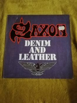 Saxon Denim And Leather 1981 Carrere Recording 2934138 Deutsche Pressung VG+/VG-