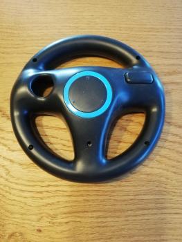 Nintendo Wii Mario Kart Lenkrad Schwarz Blau