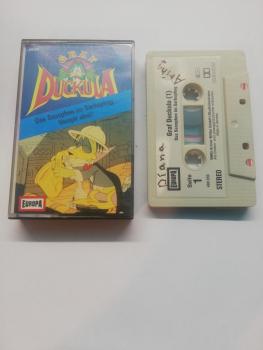 Graf Duckula Folge 1 Das Saxophon im Sarkophag Grau mit Grauen Aufkleber 490350-215 Europa Innencover und Kassette beschrieben