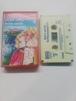 Barbie Folge 11 Barbie und die Verfolgungsjagd 5-fach Silber geschraubt Weiß mit Blauen Druck 515272.0 Europa Innencover leicht bemalt