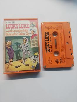 Lucky Luke und der weisse Reiter/Dicke Luft in Dalton-City 5-fach Silber geschraubt Orange mit Orangen Aufkleber 4.22339 CD Tom und Della DECCA Teldec Telefunken
