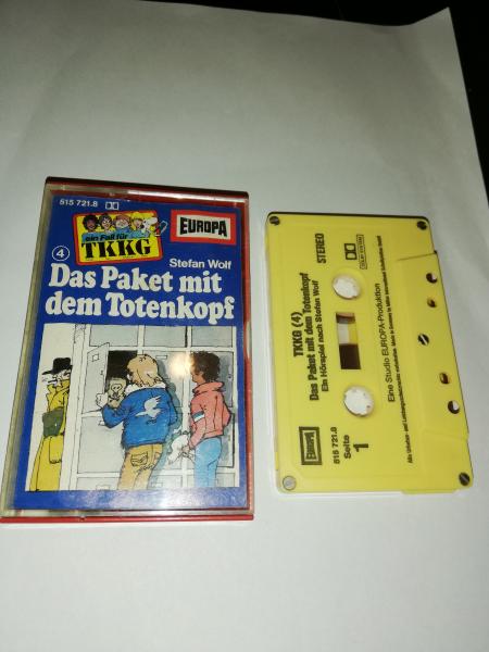 TKKG Folge 4 Das Paket mit dem Totenkopf 5-fach geschraubt Gelb 515721.8 Europa(Kleines Fenster)