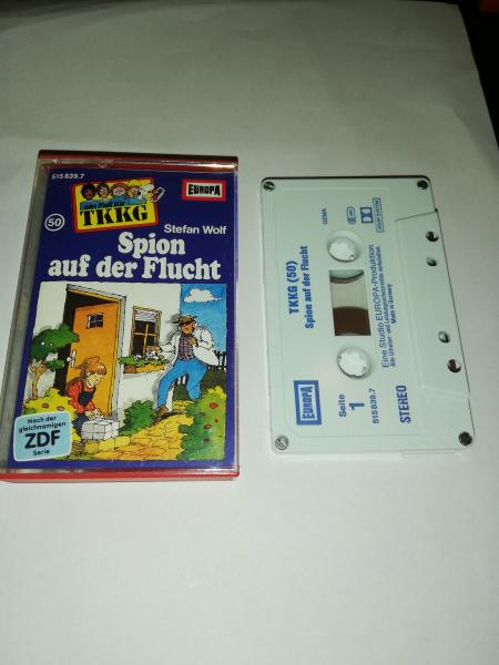 TKKG Folge 50 Spion auf der Flucht 4-fach geschraubt Weiß Blau 515839.7