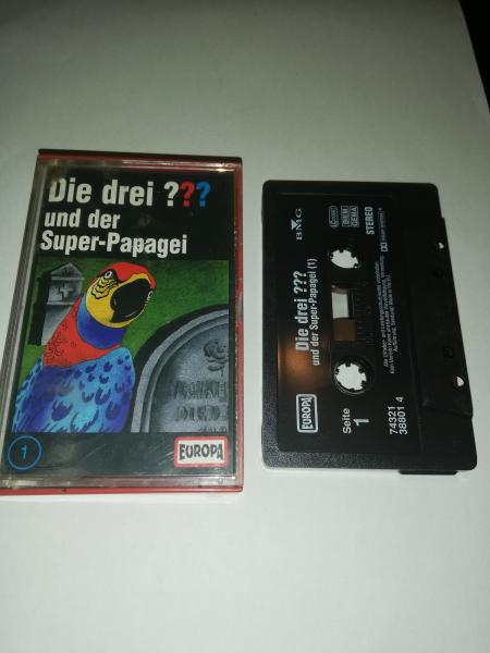 Die Drei Fragezeichen Folge 1 und der Super-Papagei Schwarz 7432138801 4 (Schriftzug Logo fehlt)