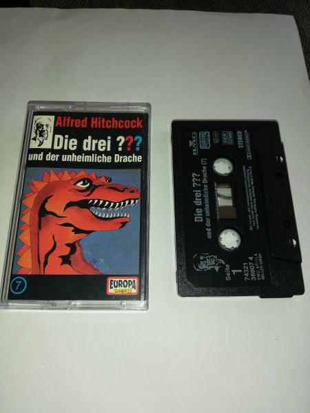 Die Drei Fragezeichen Folge 7 und der unheimliche Drache Schwarz mit Weißen Druck 7432138807 4 PC 209