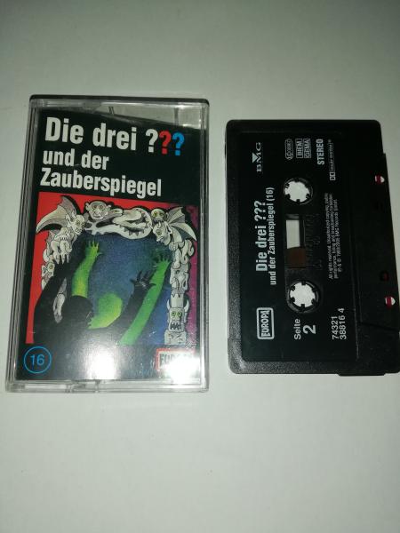 Die Drei Fragezeichen Folge 16 und der Zauberspiegel Schwarz 7432138816 4(Logo fehlt im Europa Zeichen)