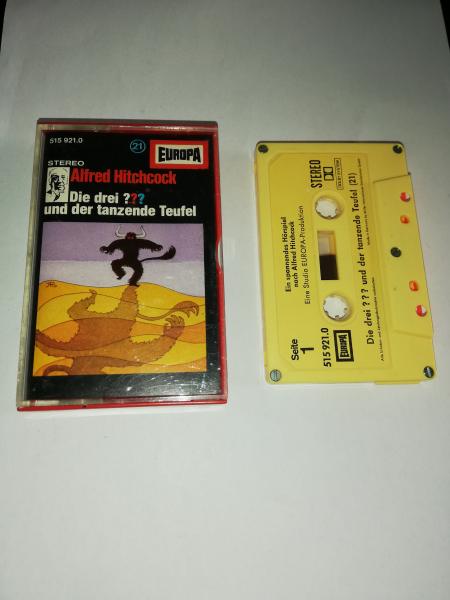 Die Drei Fragezeichen Folge 21 und der tanzende Teufel 5-fach geschraubt Gelb mit Gelben Aufkleber 515921.0