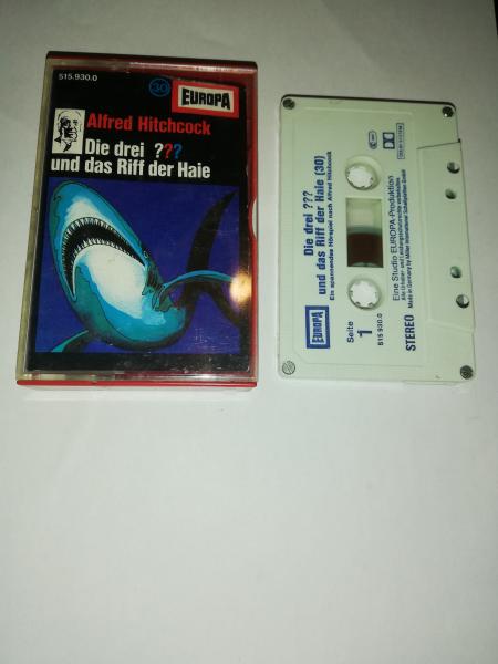 Die Drei Fragezeichen Folge 30 und das Riff der Haie 4-fach geschraubt Weiß Blau 515930.0