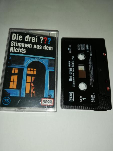 Die Drei Fragezeichen Folge 76 Stimmen aus dem Nichts Schwarz 7432142850 4(Schriftzug Logo fehlt)