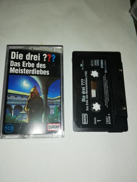 Die Drei Fragezeichen Folge 103 Das Erbe des Meisterdiebes Schwarz 7432187548 4(Schriftzug Logo fehlt)