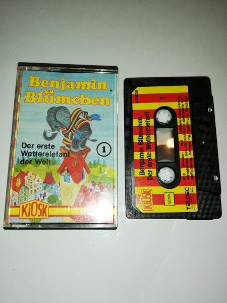Benjamin Blümchen Folge 1 Der erste Wetterelefant der Welt 4-fach Schwarz geschraubt Rot Gelb 4.23935 CD Kiosk Teldec