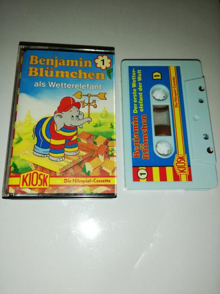 Benjamin Blümchen Folge 1 Der erste Wetterelefant der Welt Weiß mit Blauen Cover 4.27501