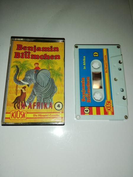 Benjamin Blümchen Folge 4 in Afrika 5-fach geschraubt Silber Weiß mit Blauen Cover 4.27504 CD
