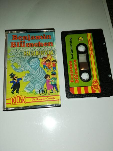 Benjamin Blümchen Folge 9 hat Geburtstag 4-fach Schwarz geschraubt Schwarz mit Grünen Cover 4.24424 CD Gelbe Schrift
