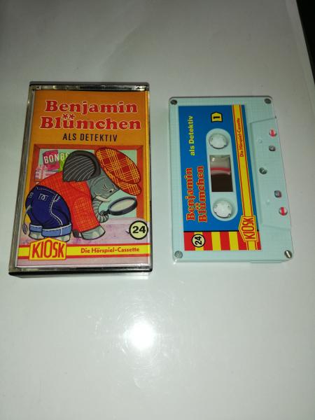 Benjamin Blümchen Folge 24 als Detektiv 5-fach Silber geschraubt Weiß mit Blauen Cover 4.27524 CD