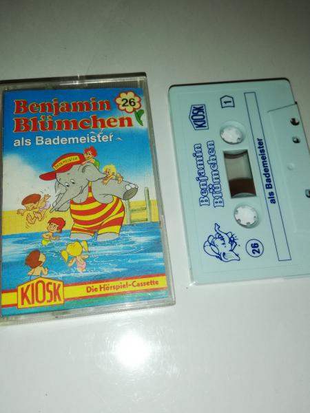 Benjamin Blümchen Folge 26 als Bademeister Weiß mit Blauen Druck (Rot Gelbes Kioskcover) Der Grüne Punkt