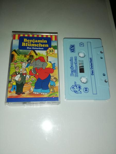 Benjamin Blümchen Folge 33 und das Osterfest Weiß mit Blauen Druck 4.27533 (Blaues Kioskcover)