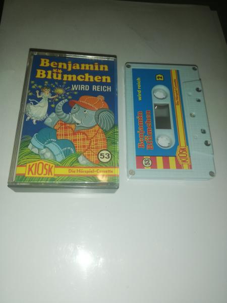 Benjamin Blümchen Folge 53 wird reich 5-fach Silber geschraubt Weiß mit Blauen Cover 4.27553