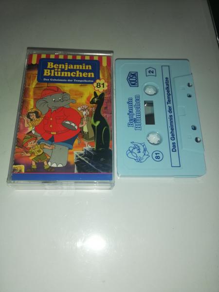 Benjamin Blümchen Folge 81 Das Geheimnis der Tempelkatze Weiß mit Blauen Druck 4.27581 (Blaues Kioskcover)