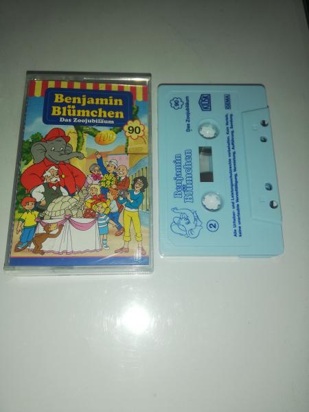 Benjamin Blümchen Folge 90 Das Zoojubiläum Weiß mit Blauen Druck 4.27590 (Blaues Kioskcover)