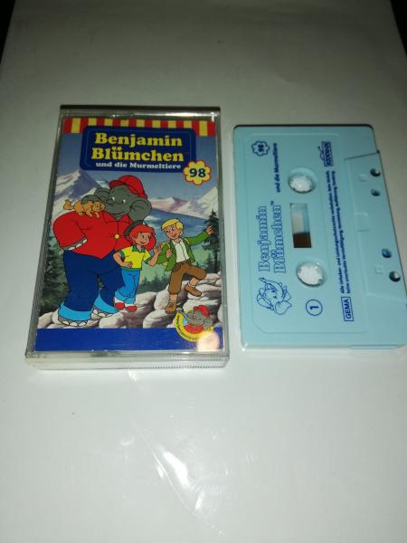 Benjamin Blümchen Folge 98 Kiddinx und die Murmeltiere Weiß mit Blauen Druck 4.27598