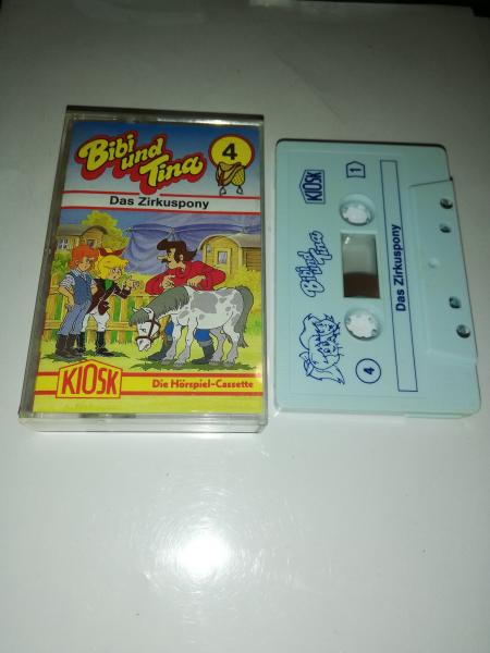 Bibi und Tina Folge 4 Das Zirkuspony Weiß mit Blauen Druck (Rot Gelbes Kioskcover) Der Grüne Punkt