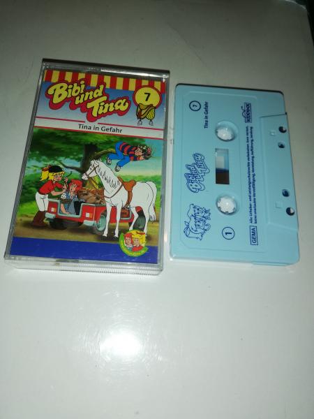 Bibi und Tina Folge 7 Tina in Gefahr Weiß mit Blauen Druck 4.27107 Kiddinx