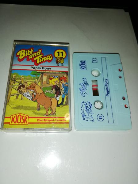 Bibi und Tina Folge 11 Papis Pony Weiß mit Blauen Druck 4.27111